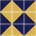 Mexican Ceramic Frost Proof Tiles Blue and Yellow